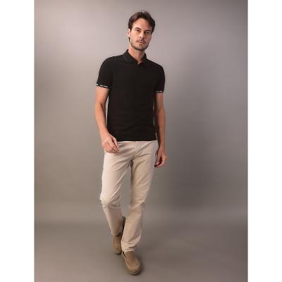 Polo Manga Curta Calvin Klein Masculino Logo Punho - Preto