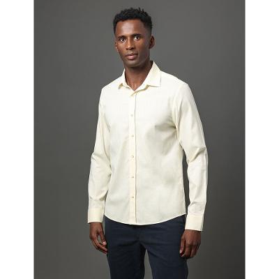 Camisa Masculina Cotton Linen Calvin Klein Jeans - Amarelo Manteiga