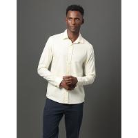 Camisa Masculina Cotton Linen Calvin Klein Jeans - Amarelo Manteiga - 1