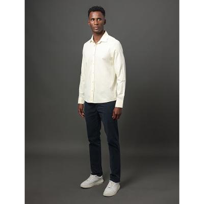 Camisa Masculina Cotton Linen Calvin Klein Jeans - Amarelo Manteiga