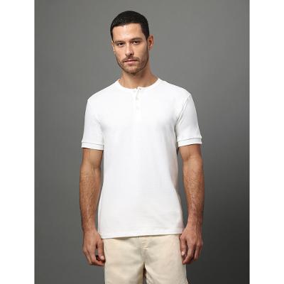 Polo Masculina Gola Portuguesa Calvin Klein Jeans - Off White