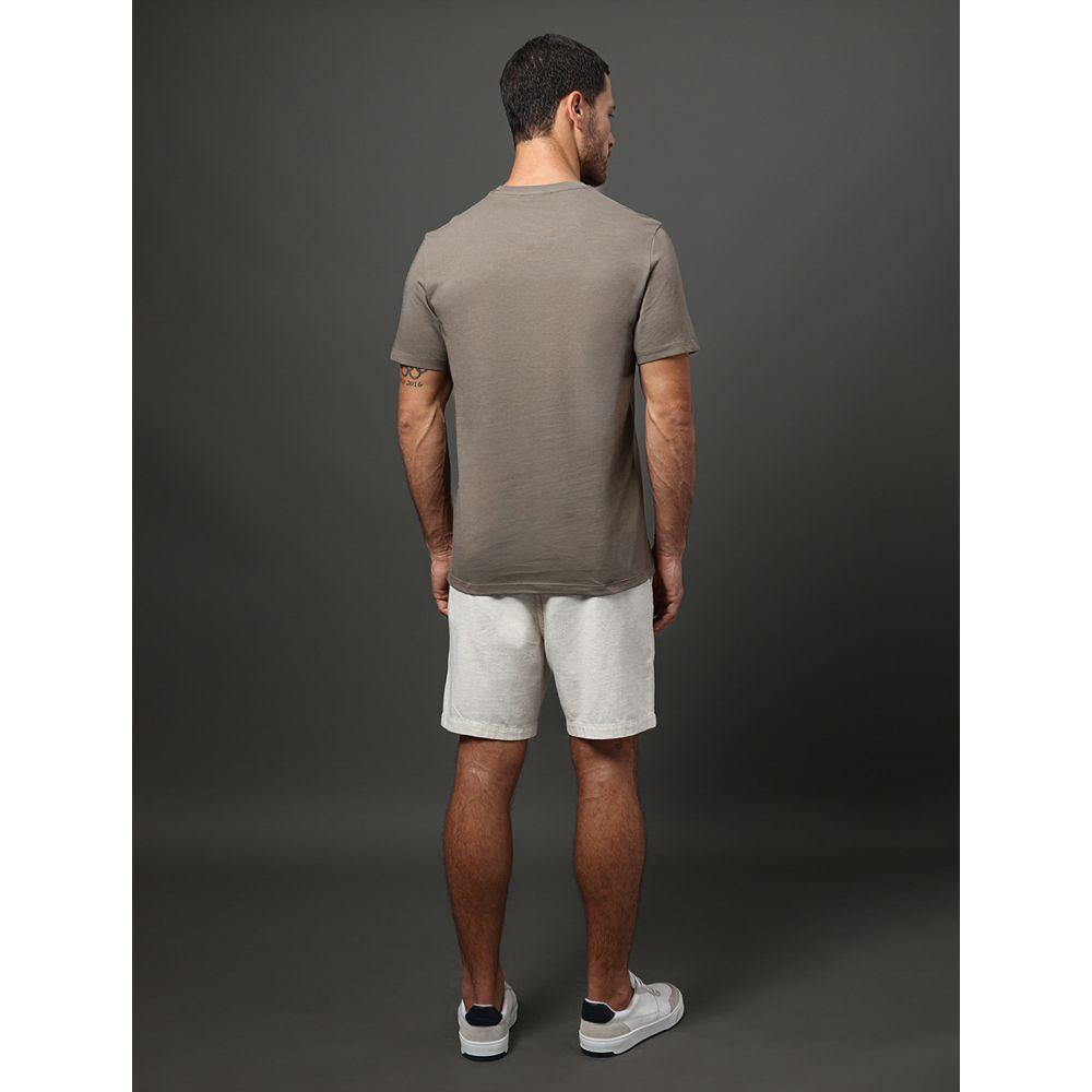 Camiseta Masculina Básica Smooth Cotton Calvin Klein Jeans - Caqui Medio - 2