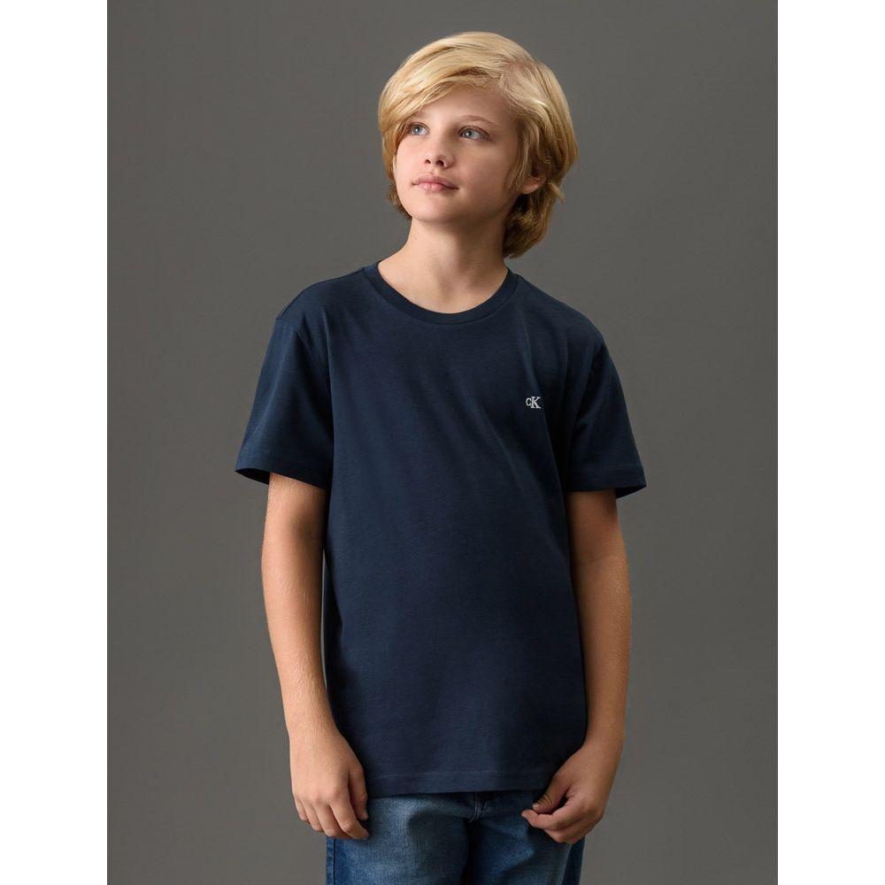 Camiseta Menino Bordado Calvin Klein Jeans - Marinho - 1