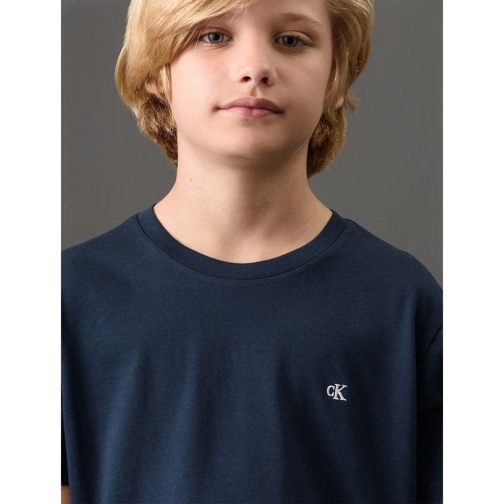 Camiseta Menino Bordado Calvin Klein Jeans - Marinho - 4