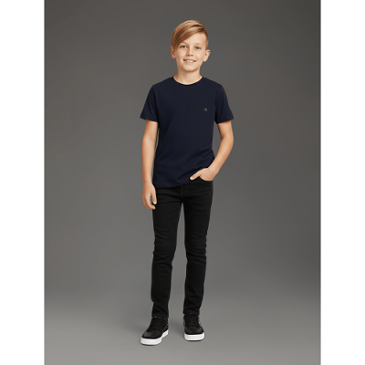 Camiseta Menino Bordado Calvin Klein Jeans - Marinho