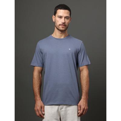 Camiseta Masculina Básica Smooth Cotton Calvin Klein Jeans - Cinza Azulado