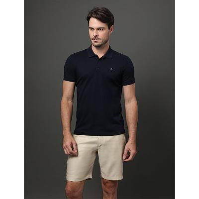 Polo Masculina Slim Meia Malha Pima Calvin Klein - Marinho
