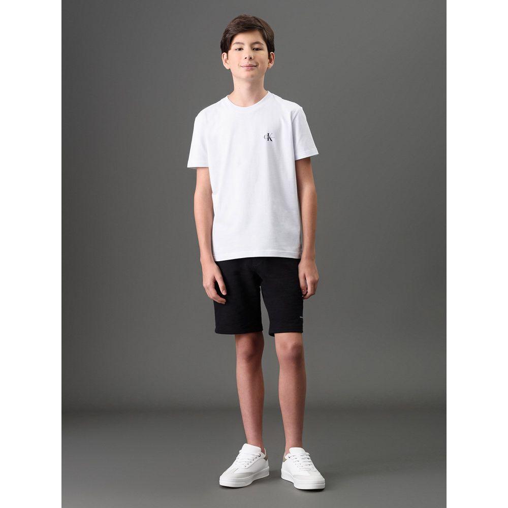 Bermuda Menino Moletom Logo Re Issue Calvin Klein Jeans - Preto - 3