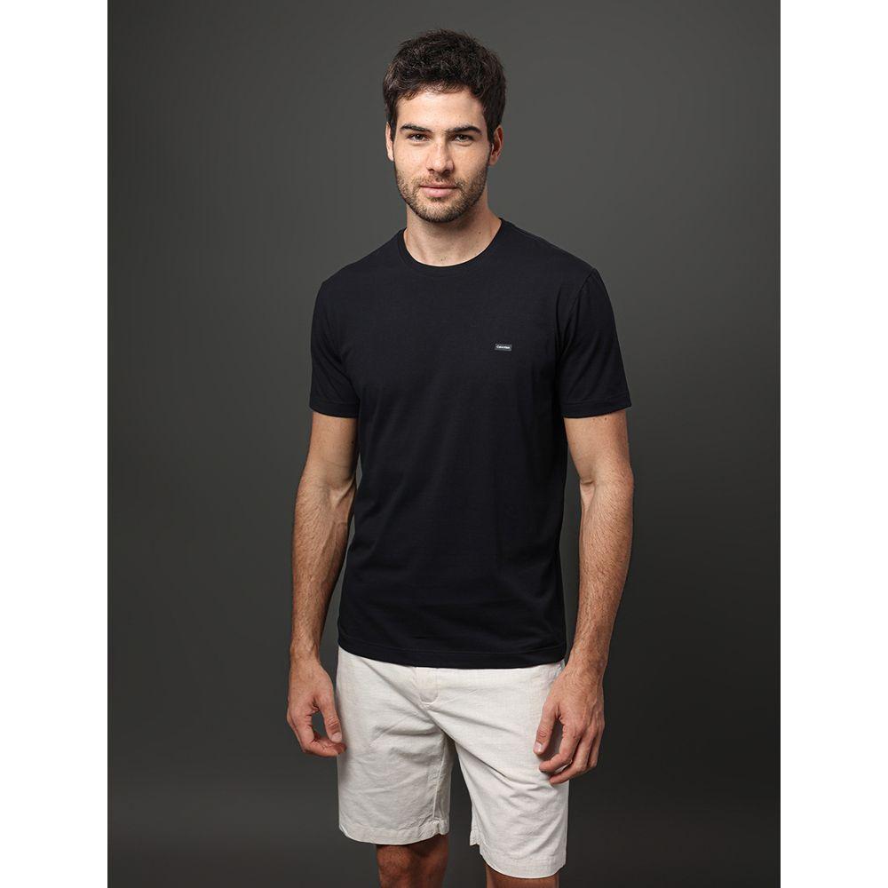 Camiseta Masculina Algodão Egípcio Calvin Klein - Preto - 1