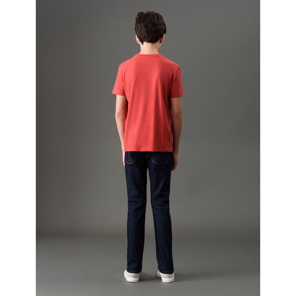 Camiseta Menino Reissue Peito Calvin Klein Jeans - Vermelho - 2