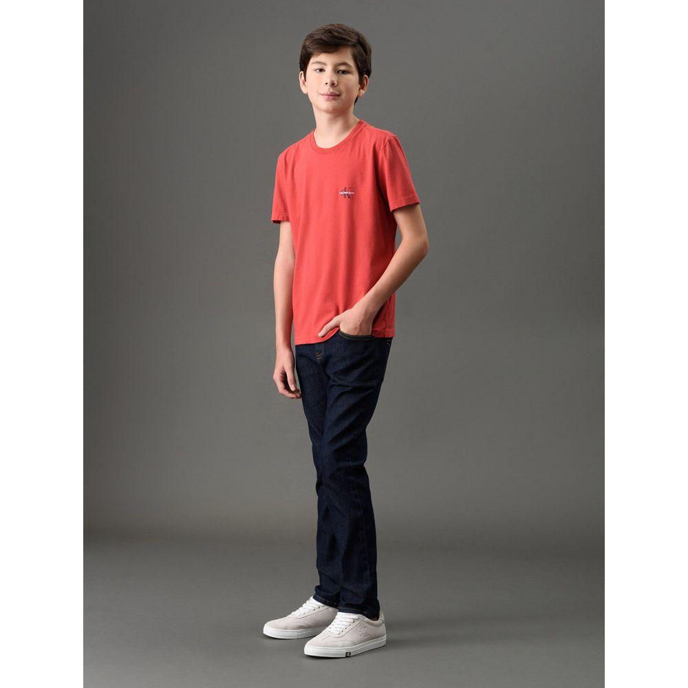 Camiseta Menino Reissue Peito Calvin Klein Jeans - Vermelho - 3