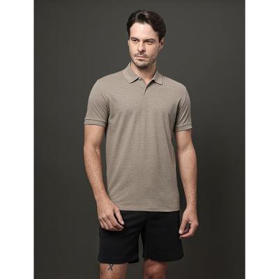 Polo Masculina Regular Piquet Calvin Klein - Caqui Medio