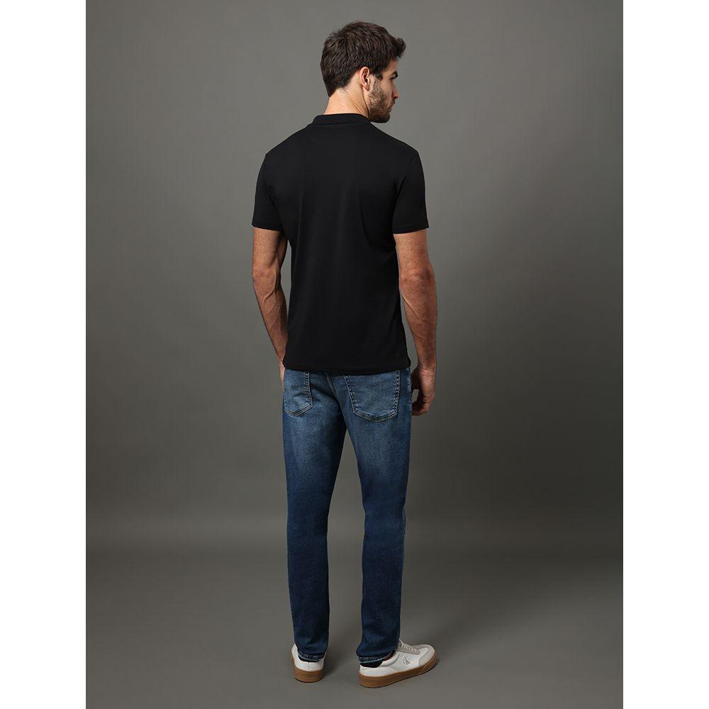 Polo Masculina Slim Pima Calvin Klein Jeans - Preto - 2