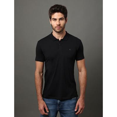 Polo Masculina Slim Pima Calvin Klein Jeans - Preto