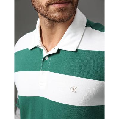 Polo Masculina Rugby Listrada Calvin Klein Jeans - Verde Médio
