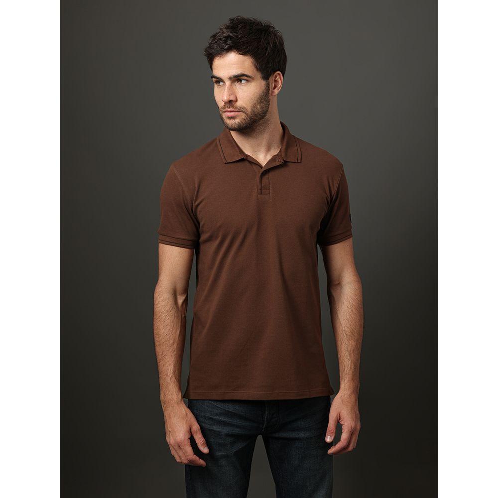 Polo Masculina Etiqueta Calvin Klein Jeans - Marrom - 1