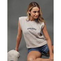 Camiseta Feminina Athletics Calvin Klein Jeans - Caqui Claro - 5