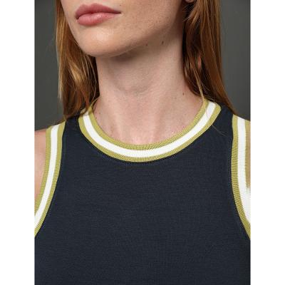 Regata Feminina Retilínea em Contraste Calvin Klein Jeans - Marinho
