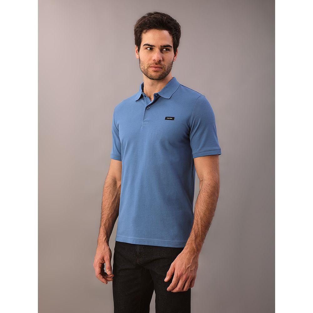Polo Masculina Slim Piquet Calvin Klein - Azul Escuro - 2