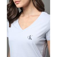 Camiseta Feminina Decote v Reissue Calvin Klein Jeans - Lavanda