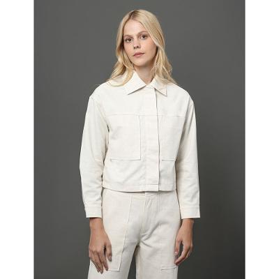 Jaqueta Feminina Linho Texturizado Calvin Klein - Off White