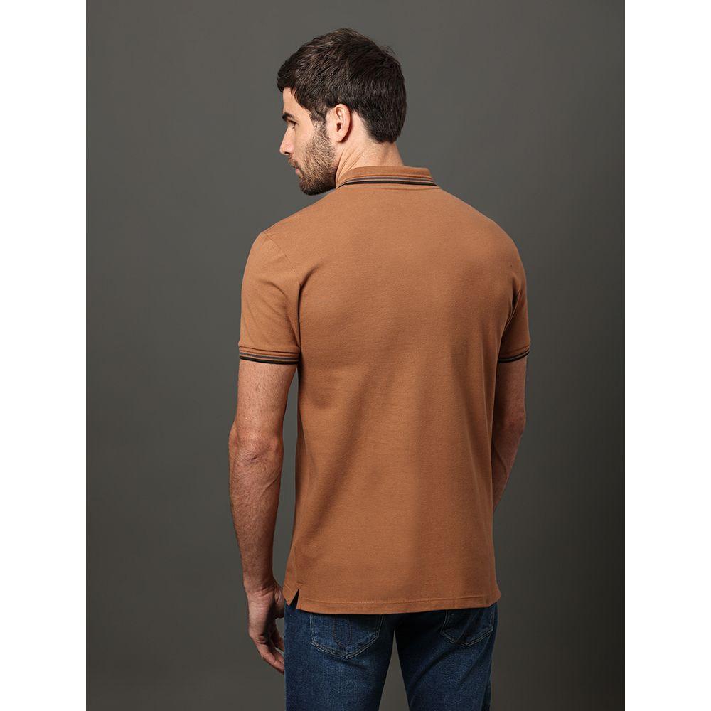 Polo Masculina Listras Calvin Klein Jeans - Havana - 2