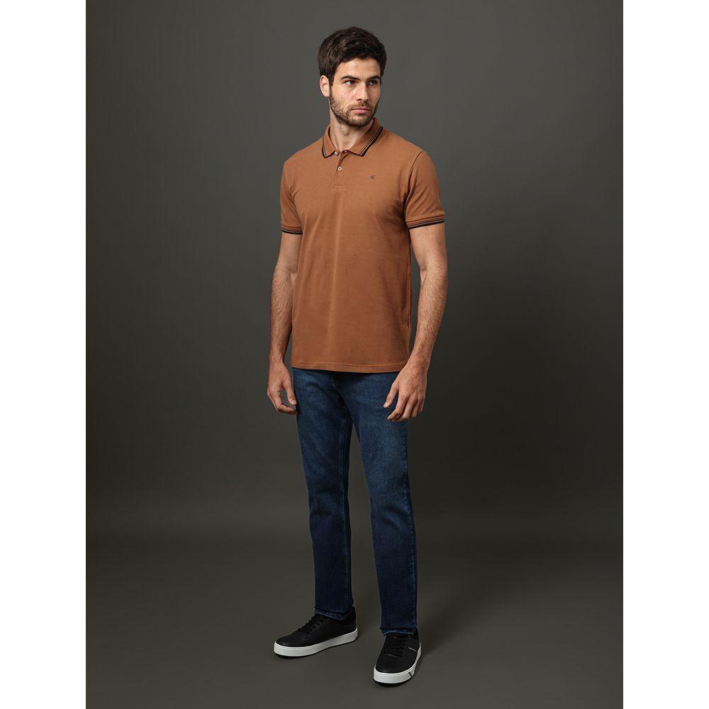 Polo Masculina Listras Calvin Klein Jeans - Havana - 3