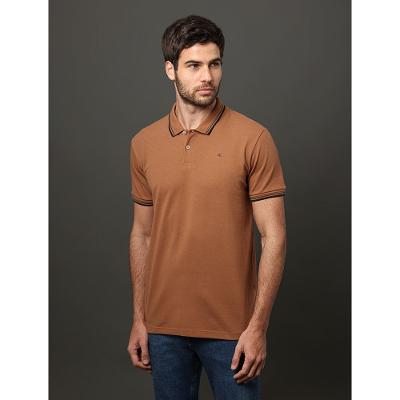 Polo Masculina Listras Calvin Klein Jeans - Havana