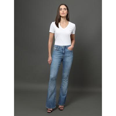 Calça Jeans Feminina Flare 5 Pockets Calvin Klein - Azul Claro