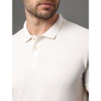 Polo Masculina Piquet Linho Calvin Klein - Off White