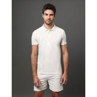 Polo Masculina Piquet Linho Calvin Klein - Off White - 1