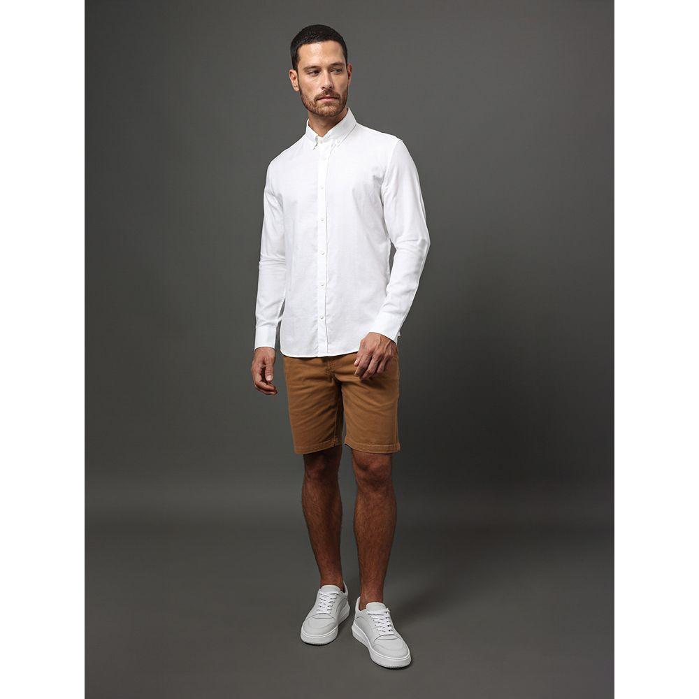 Camisa Masculina Button Down Calvin Klein Jeans - Branco - 3