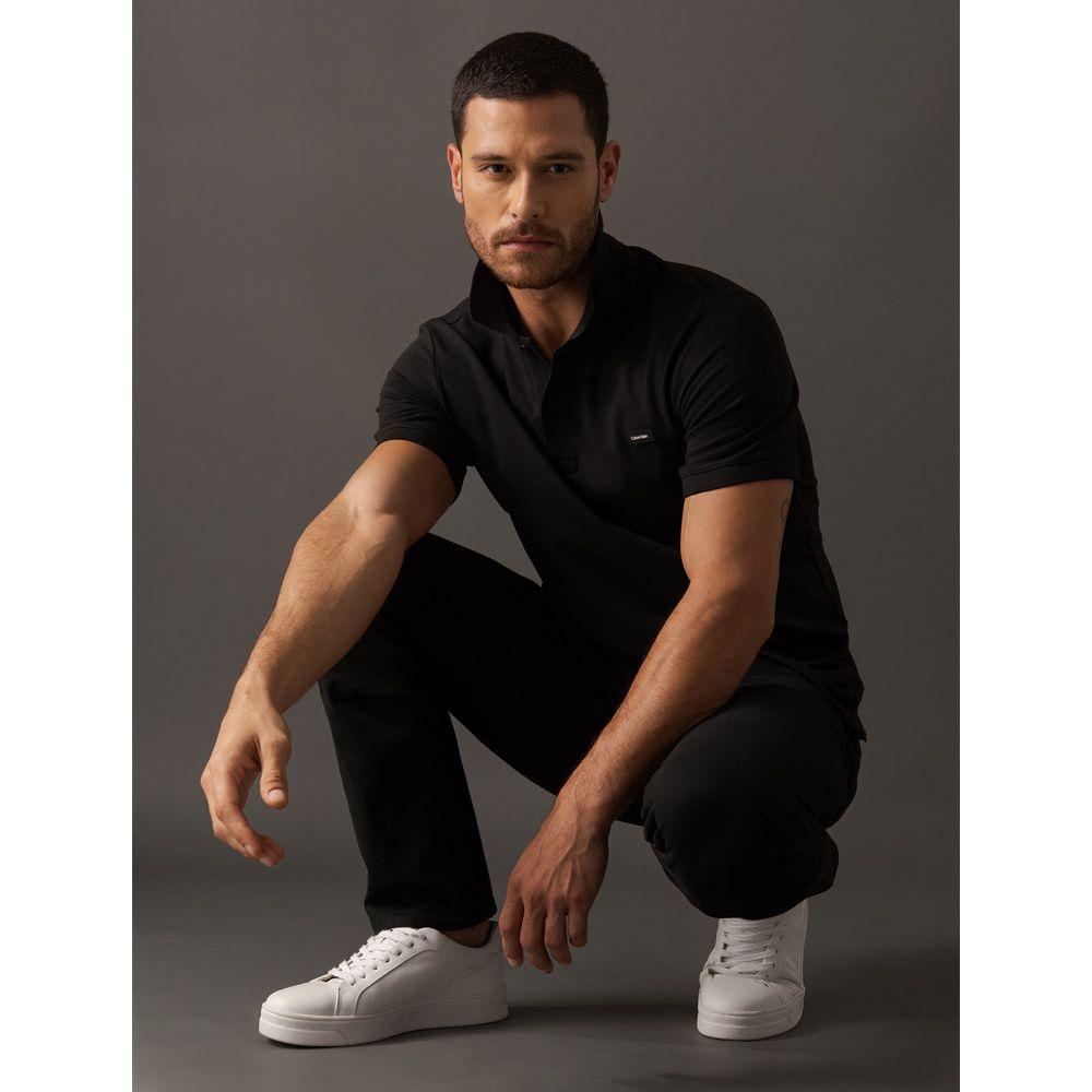 Polo Masculina Slim Piquet Calvin Klein - Preto - 1