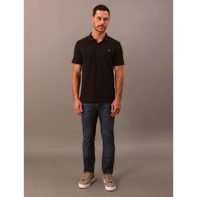 Polo Masculina Slim Piquet Calvin Klein - Preto