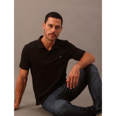 Polo Masculina Slim Piquet Calvin Klein - Preto