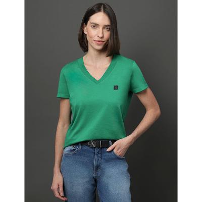 Camiseta Feminina Algodão Egípcio Calvin Klein Jeans - Verde Médio