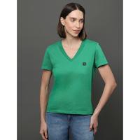 Camiseta Feminina Algodão Egípcio Calvin Klein Jeans - Verde Médio - 1