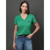 Camiseta Feminina Algodão Egípcio Calvin Klein Jeans - Verde Médio - 5