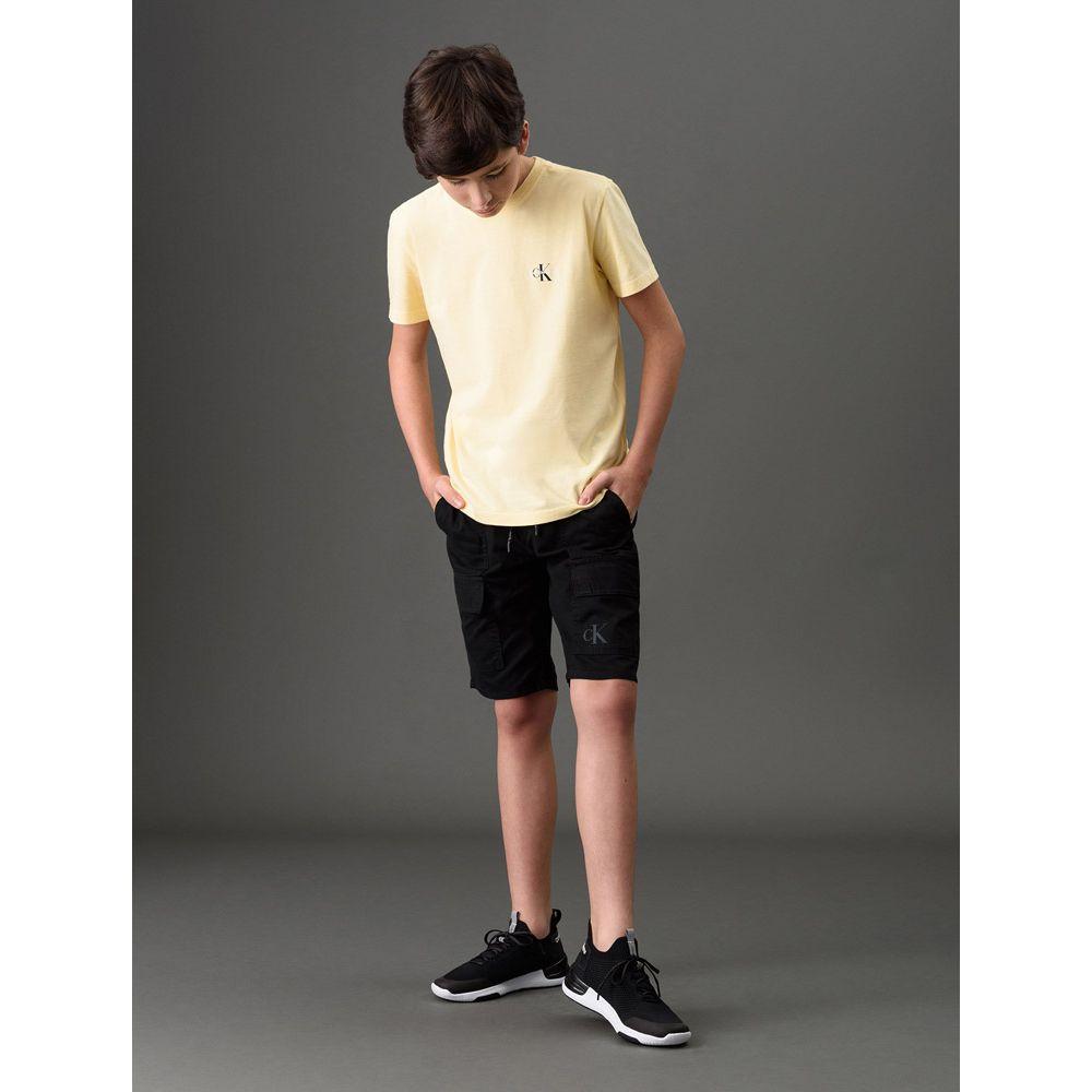 Camiseta Menino Reissue Peito Calvin Klein Jeans - Amarelo Manteiga - 3