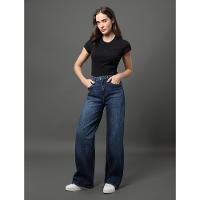 Blusa Feminina Ribana Decote Careca Calvin Klein Jeans - Preto - 3