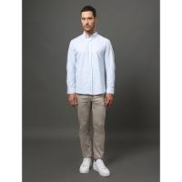 Camisa Masculina Oxford Com Elastano Calvin Klein - Azul Claro - 3