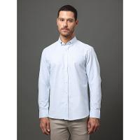 Camisa Masculina Oxford Com Elastano Calvin Klein - Azul Claro - 1