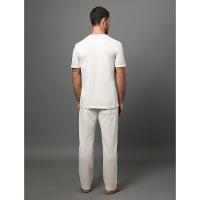 Camiseta Masculina Meia Malha Linen Calvin Klein Underwear - Off White - 2