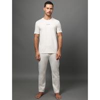 Camiseta Masculina Meia Malha Linen Calvin Klein Underwear - Off White - 3