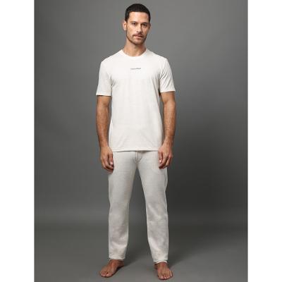 Camiseta Masculina Meia Malha Linen Calvin Klein Underwear - Off White