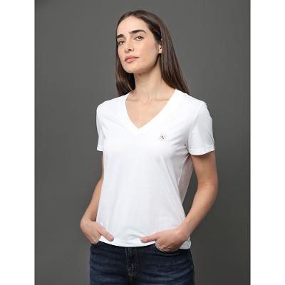 Camiseta Feminina Algodão Egípcio Calvin Klein Jeans - Branco