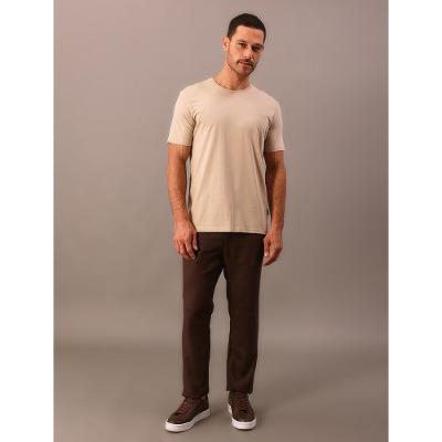 Camiseta Masculina Gola Careca Solid Liquid - Caqui Medio