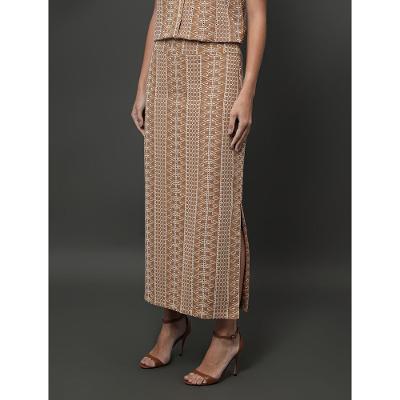 Saia Midi de Laise Calvin Klein - Caqui Medio