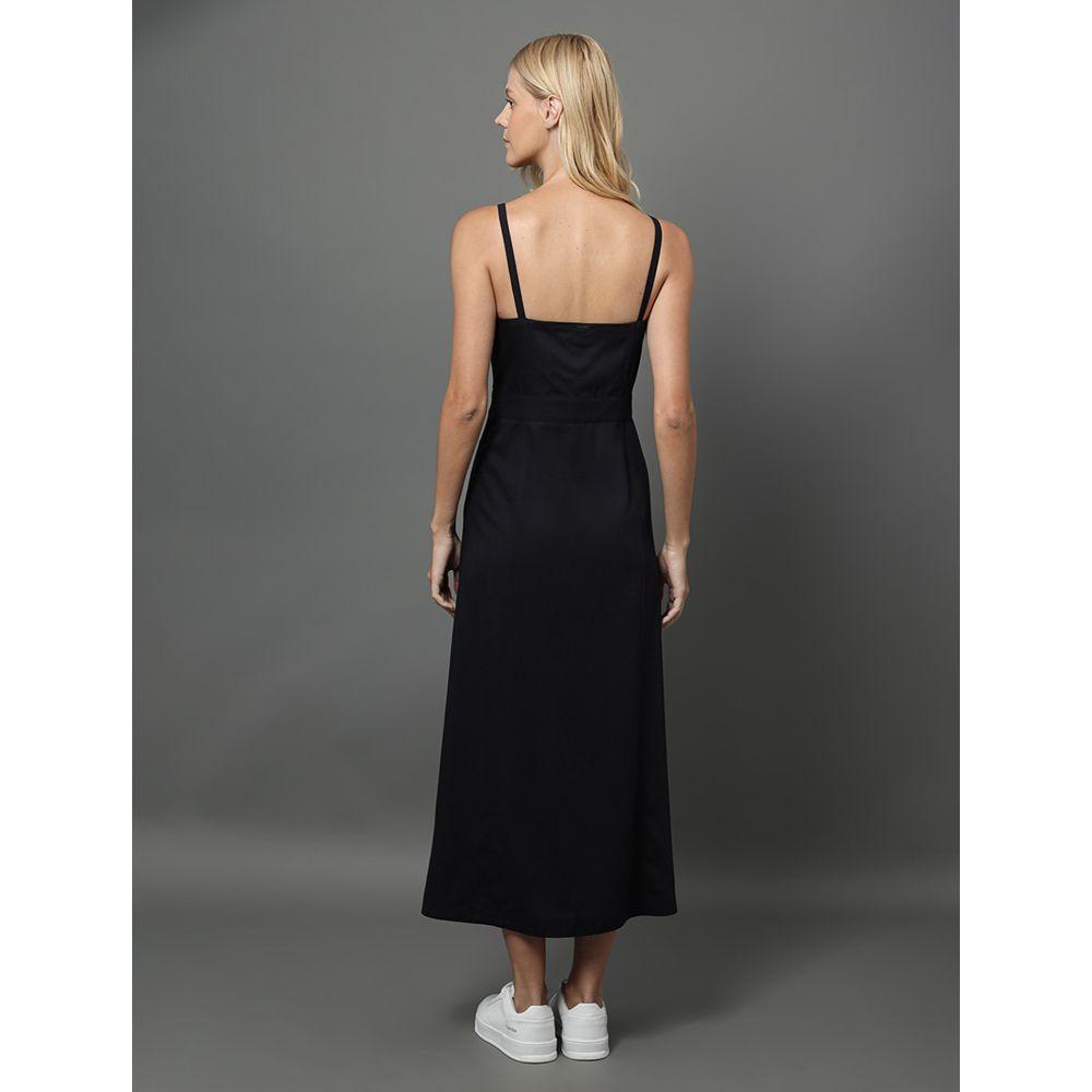 Vestido Feminino Midi Abertura Por Botão Calvin Klein - Marinho - 2