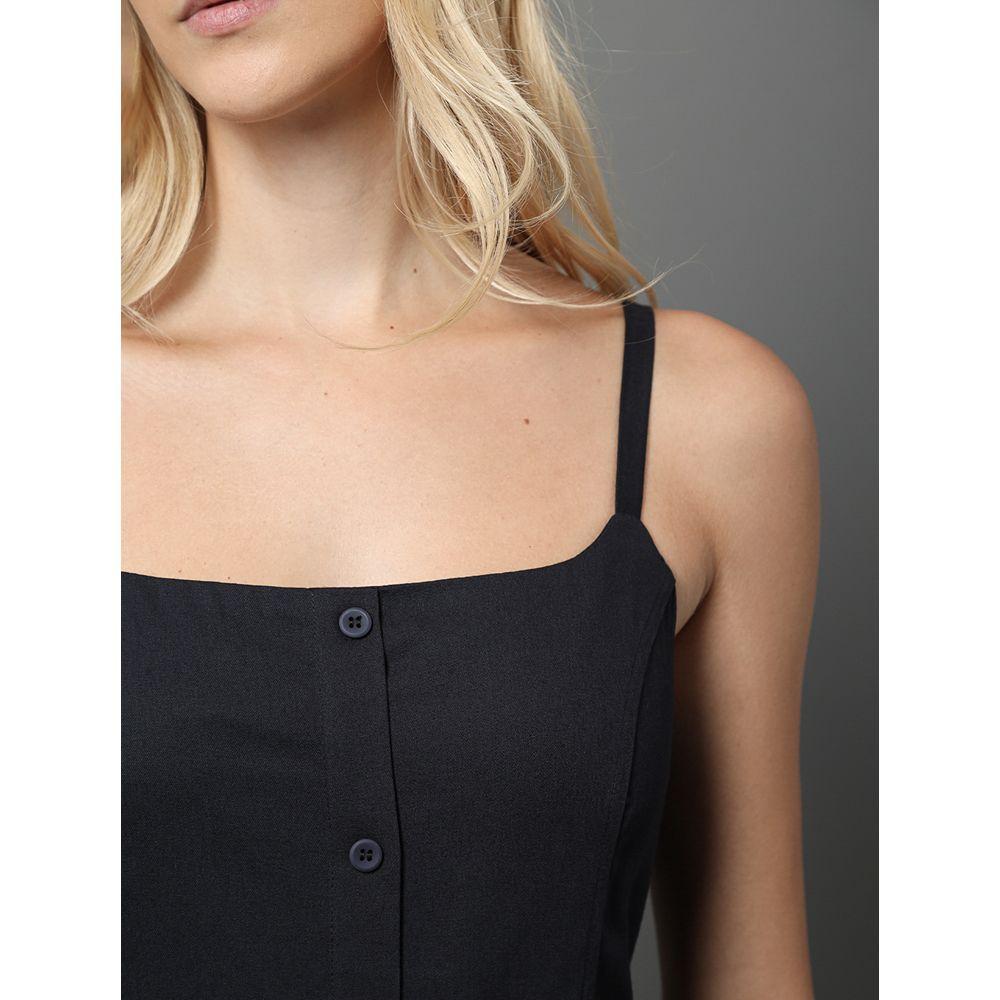 Vestido Feminino Midi Abertura Por Botão Calvin Klein - Marinho - 5